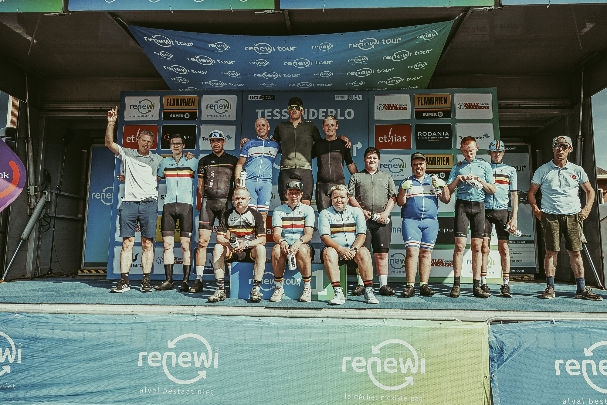 Special Olympics wielrenner in actie