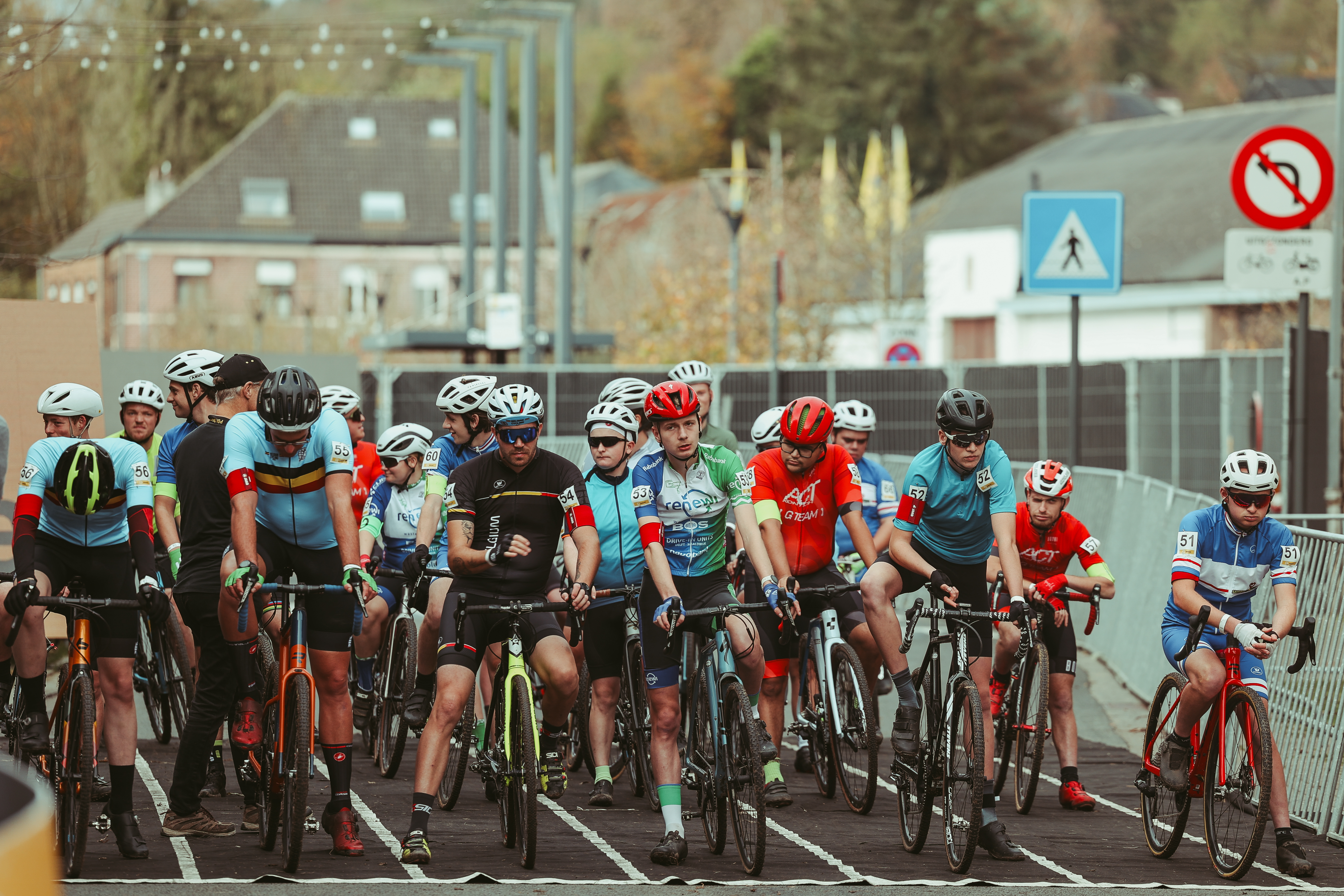 Special Olympics wielrenner in actie