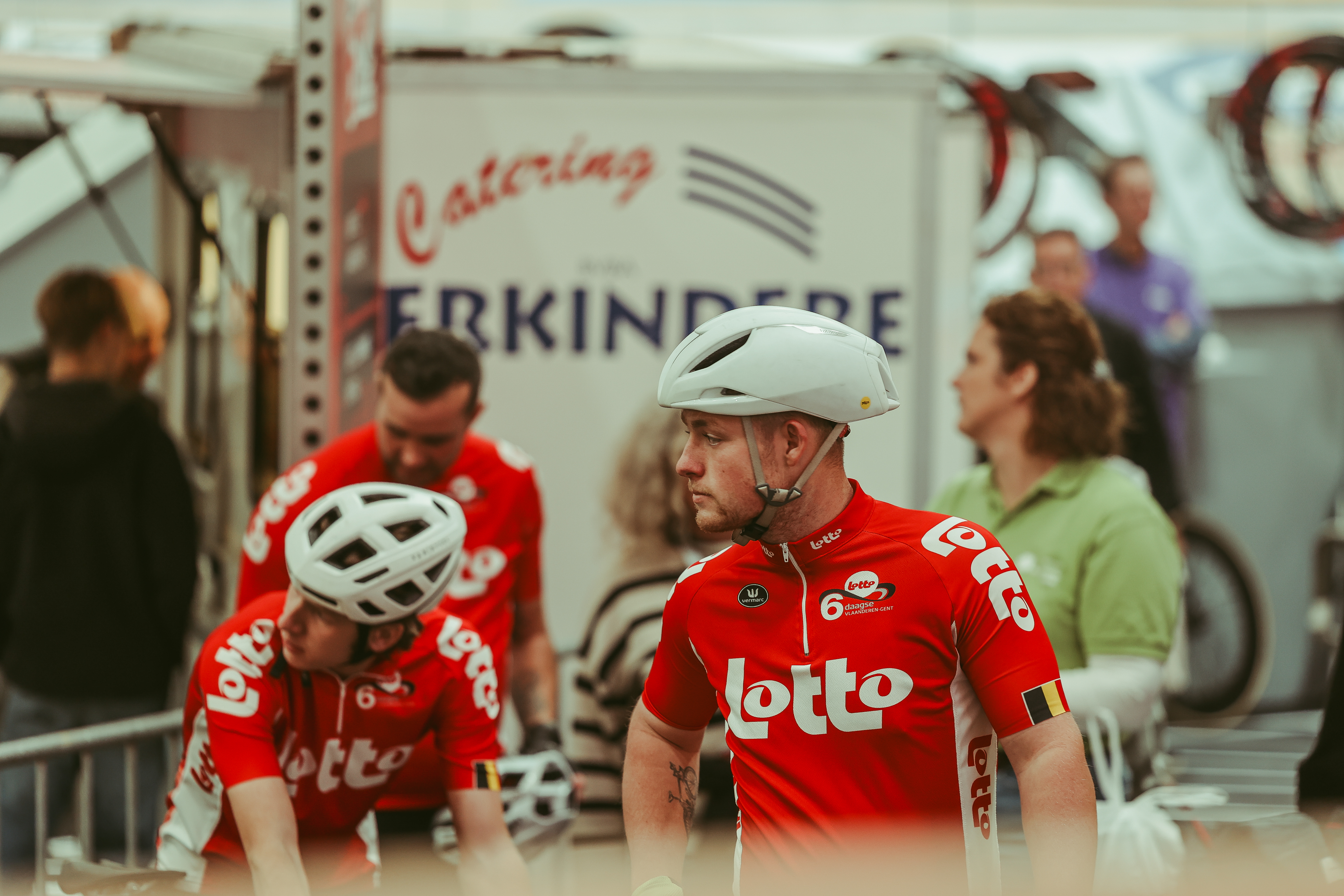 Special Olympics wielrenner in actie